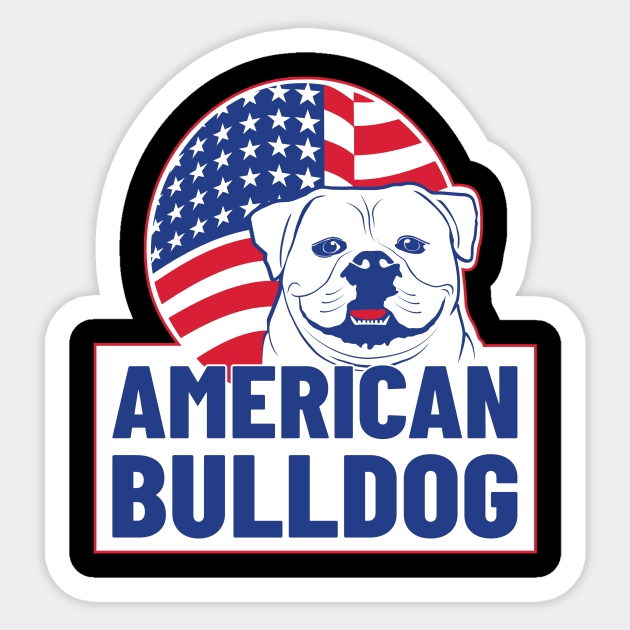 American Bulldog Sticker by Dimmo